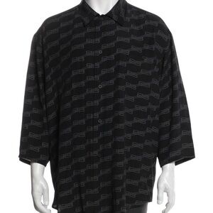 Balenciaga Black Casual Button Down Shirt